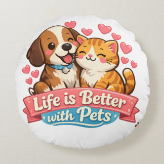Redonda Almofada Pilo Pet – Presente Perfeito para Amantes