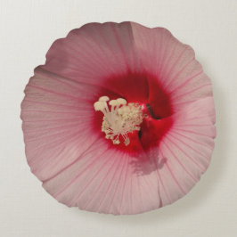 Redonda Almofada rosa com escova de poliéster redondo