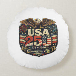 Redonda Almofada USA 250 Águia Careca Liberdade 1776-2026