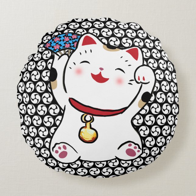 Redonda Almofada Zabuton japonesa de 16" (Frente)