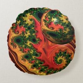 Redonda Fiery Elegance - Um estudo em uma almofada de comp