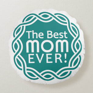 Redonda MELHOR almofada personalizada MOM