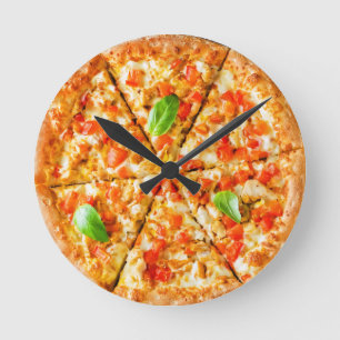 Redondo ピ ザ 壁 掛 時 け do relógio 計 pizza Wall