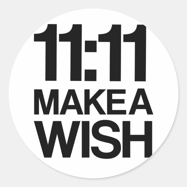 Redondo 11:11 FAÇA UM adesivo WISH (Frente)