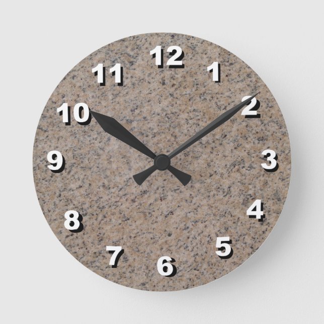 Redondo 12 Opções de Número para o Relógio de Mármore Esco (Frente)