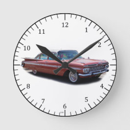 Redondo 1956 impala com relógio de barbatanas de cauda