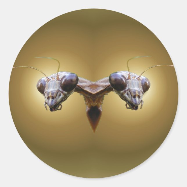 Redondo 2 Cabeça Mantis ~ adesivo (Frente)