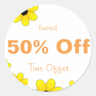 Redondo 50% de venda especial fora do adesivo