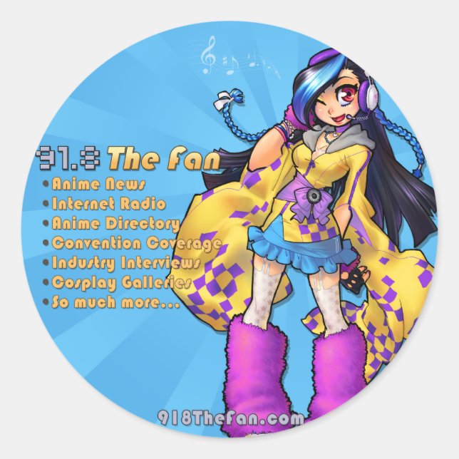 Redondo 91.8 O adesivo (Frente)