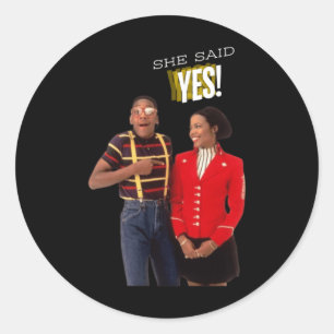 Redondo A Família Steve Urkel Disse Sim! Adesivo