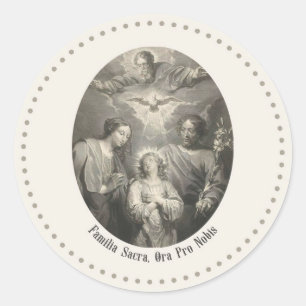 Redondo A Sagrada Família E Santíssima Trindade Adesivo Re