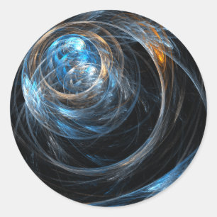 Redondo À volta do adesivo mundial de arte em Abstrato