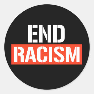 Redondo Acabar com o adesivo clássico de racismo