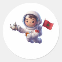 Adesivo 3D Astronauta Marroquino Fofo Kawaii