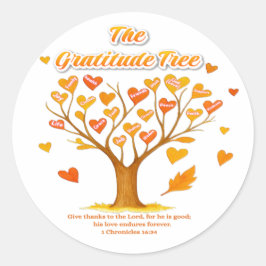 Redondo Adesivo 'A Árvore da Gratidão'
