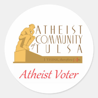 Redondo Adesivo ACT "Atheist Voter"