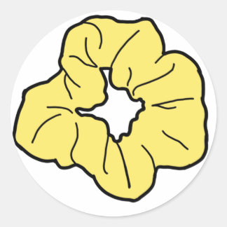 Redondo Adesivo amarelo de estalo