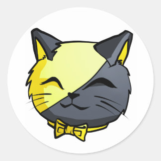 Redondo Adesivo Anarquyball Chibi AnarKitty - AnCap