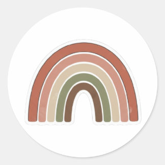 Redondo Adesivo Arco-íris Boho – Design Minimalista Vintag