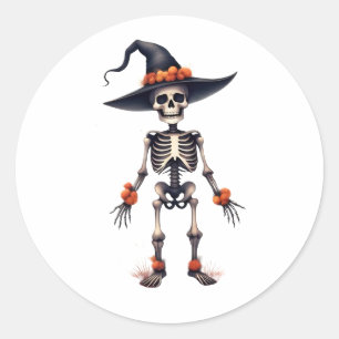 Redondo Adesivo Assustador e Fofo de Halloween – Vibração 