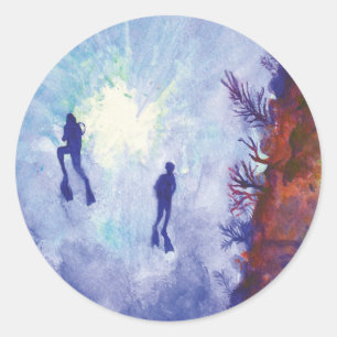 Redondo Adesivo azul romance