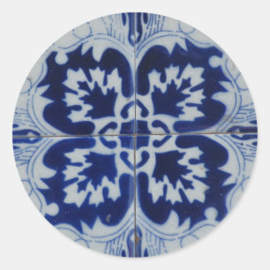 Redondo adesivo Azulejo
