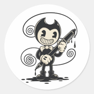 Redondo Adesivo Bendy | Bendy e a Máquina de Tinta Vinil C