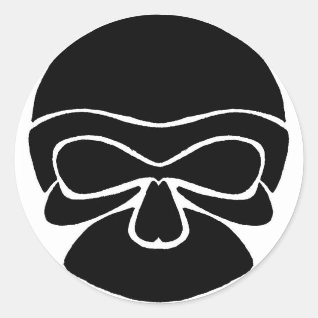 Redondo Adesivo BlackSkull 1 (Frente)