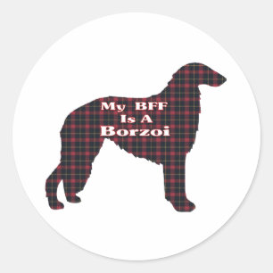 Redondo Adesivo Borzoi BFF