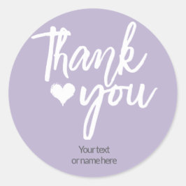 Redondo Adesivo caligráfico de agradecimento