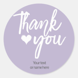 Redondo Adesivo caligráfico de agradecimento