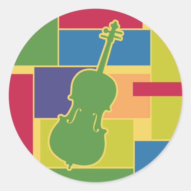 Redondo Adesivo Cello Colorblocks (Frente)