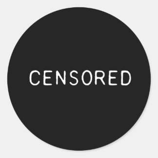 Redondo adesivo censurado