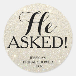 Redondo Adesivo | Chá de panela Glit - Ele Perguntou! WG