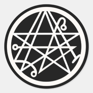 Redondo Adesivo circular clássico de Necronomicon