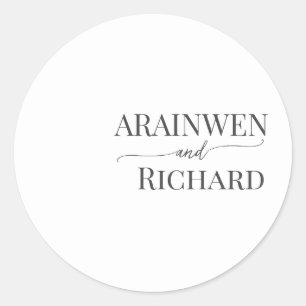 Redondo Adesivo circular de modelo de texto elegante