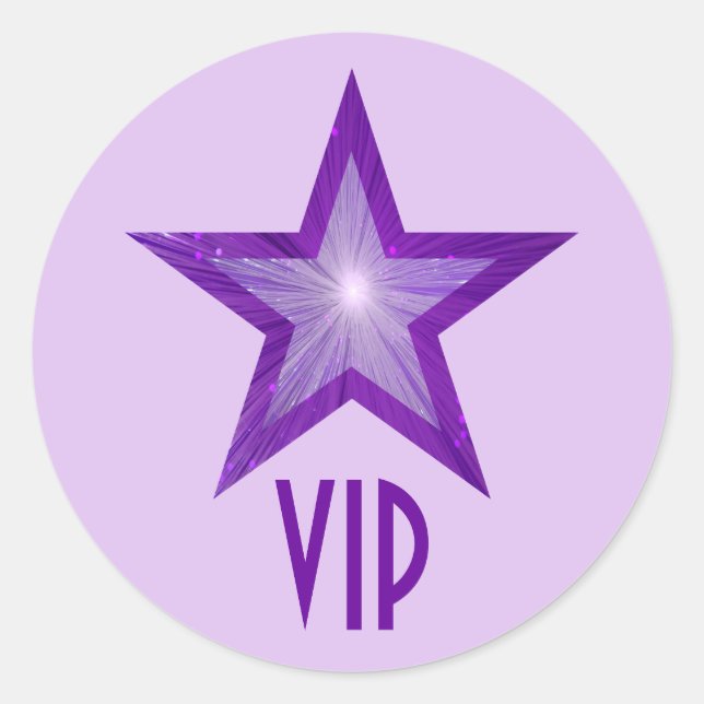 Redondo Adesivo circular de VIP em Púrpura púrpura púrpura (Frente)