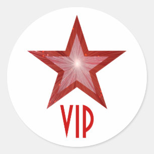Redondo Adesivo circular Red Star VIP branco