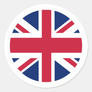 Redondo Adesivo Circular Union Jack Com Borda Branca