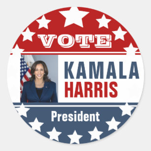 Redondo Adesivo clássico da campanha Kamala Harris