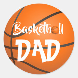 Redondo Adesivo clássico de basquetebol