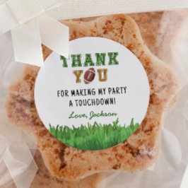 Redondo Adesivo clássico de Festa de aniversário de futebo