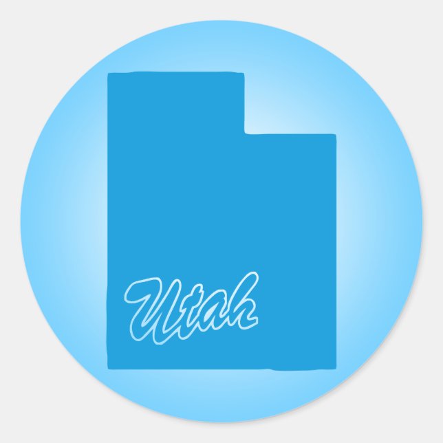 Redondo Adesivo Clássico do Utah (Frente)
