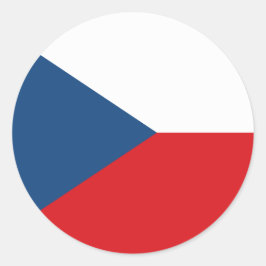 Redondo Adesivo com a Bandeira da Chéquia