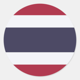 Redondo Adesivo com a Bandeira da Tailândia