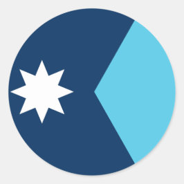 Redondo Adesivo com a Bandeira de Minnesota, EUA