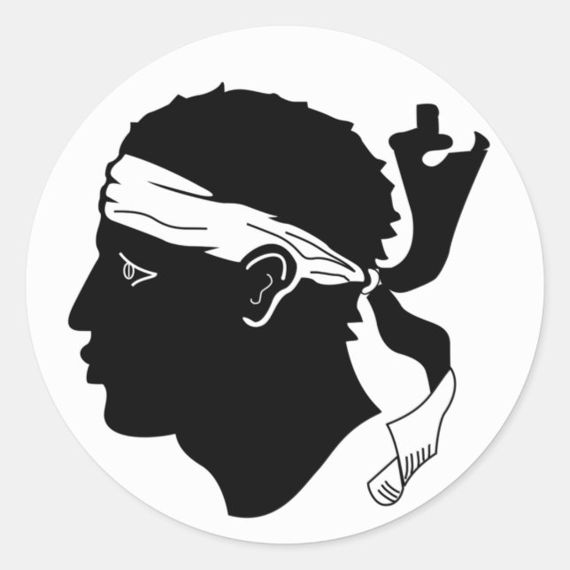 Redondo Adesivo com bandeira corsa (Frente)