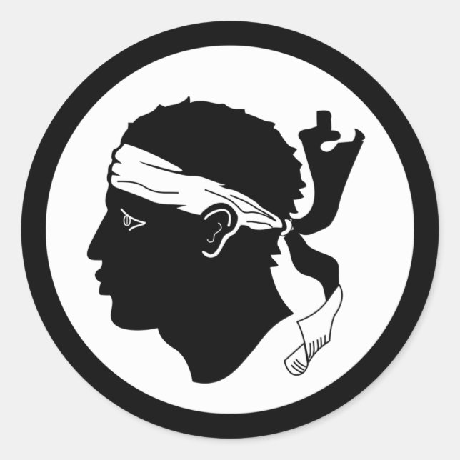 Redondo Adesivo com bandeira corsa (Frente)