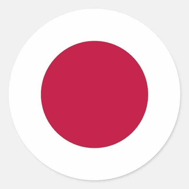 Redondo Adesivo com bandeira do Japão (Frente)