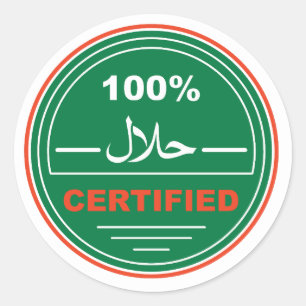 Redondo Adesivo com certificação Halal